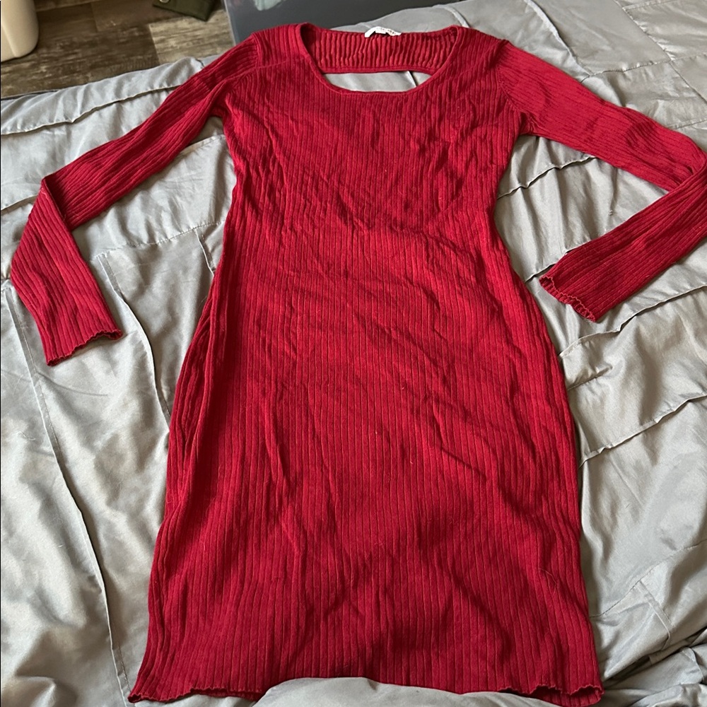 Fashion Nova Cherry Ribbed Knit Top